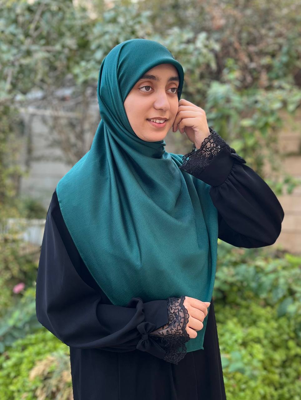 روسری حریرابریشم سبز