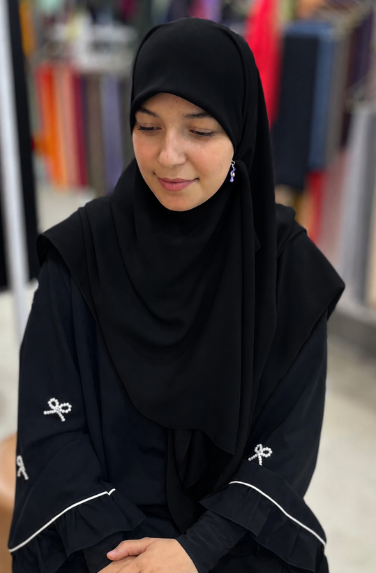 روسری ثنا مشکی جت بلک ( کش دار)